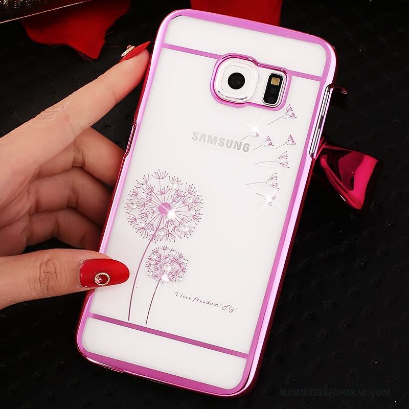 Samsung Galaxy S7 Edge Skal Fodral Plating Skydd Strass Guld Slim Transparent