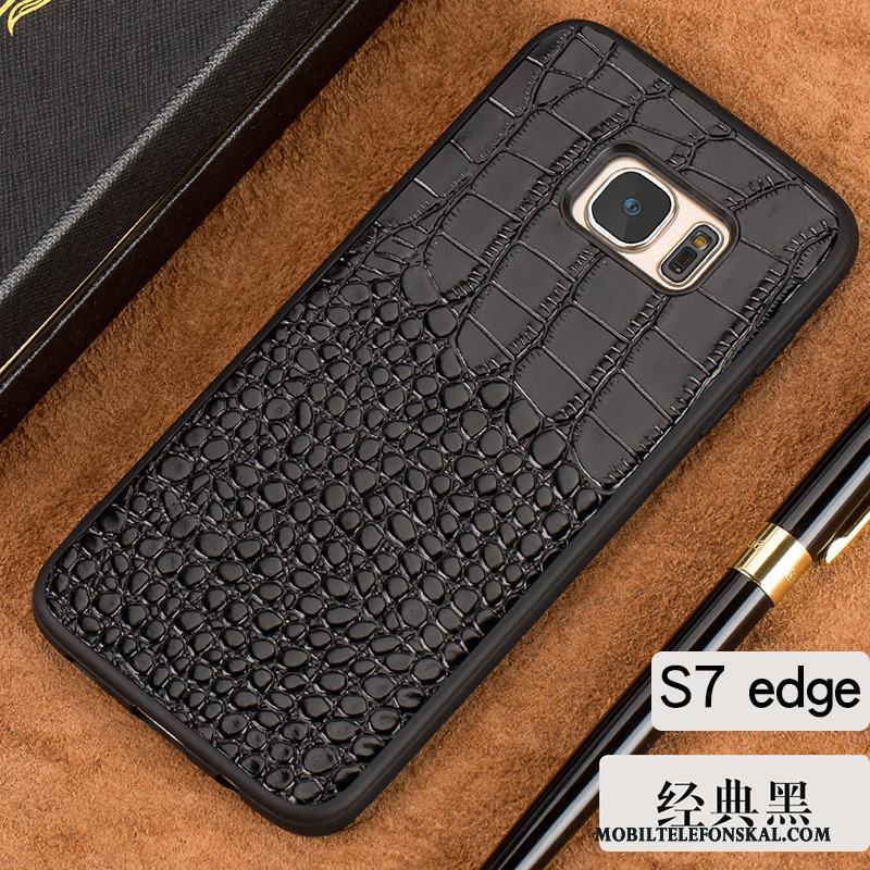 Samsung Galaxy S7 Edge Skal Silikon Läderfodral Kreativa Telefon Elegant Fallskydd