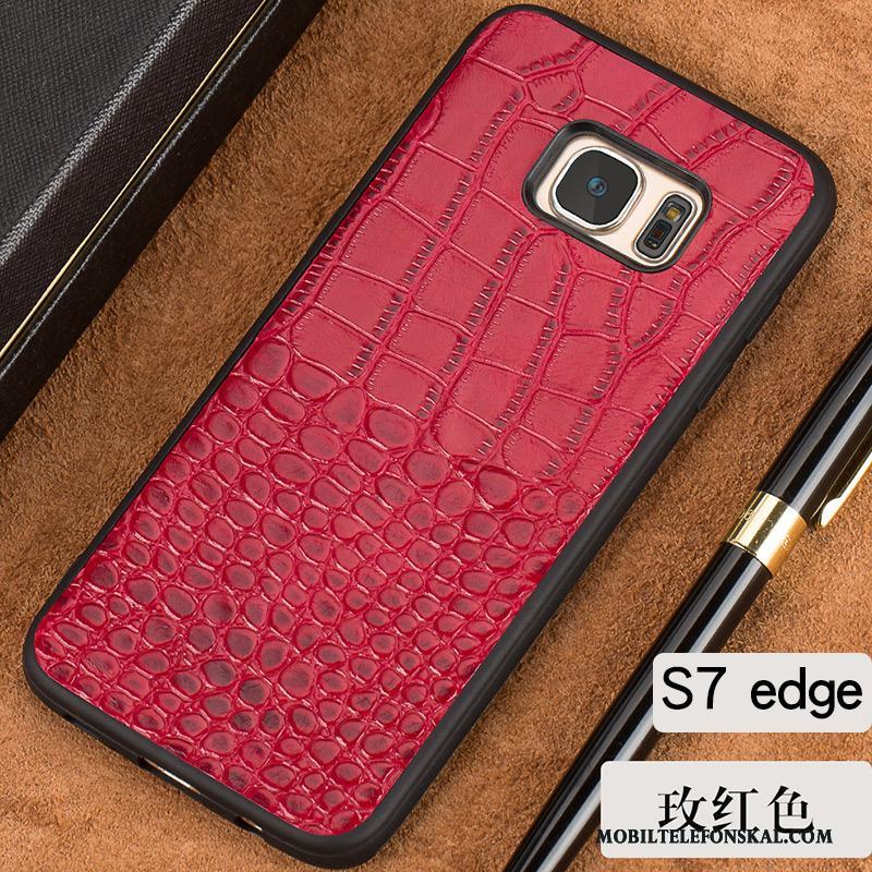 Samsung Galaxy S7 Edge Skal Silikon Läderfodral Kreativa Telefon Elegant Fallskydd
