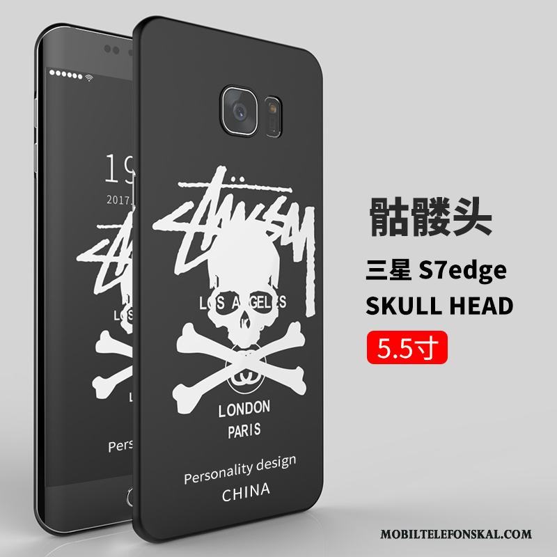 Samsung Galaxy S7 Edge Skal Stjärna Fodral Svart Skydd Trend Personlighet Nubuck