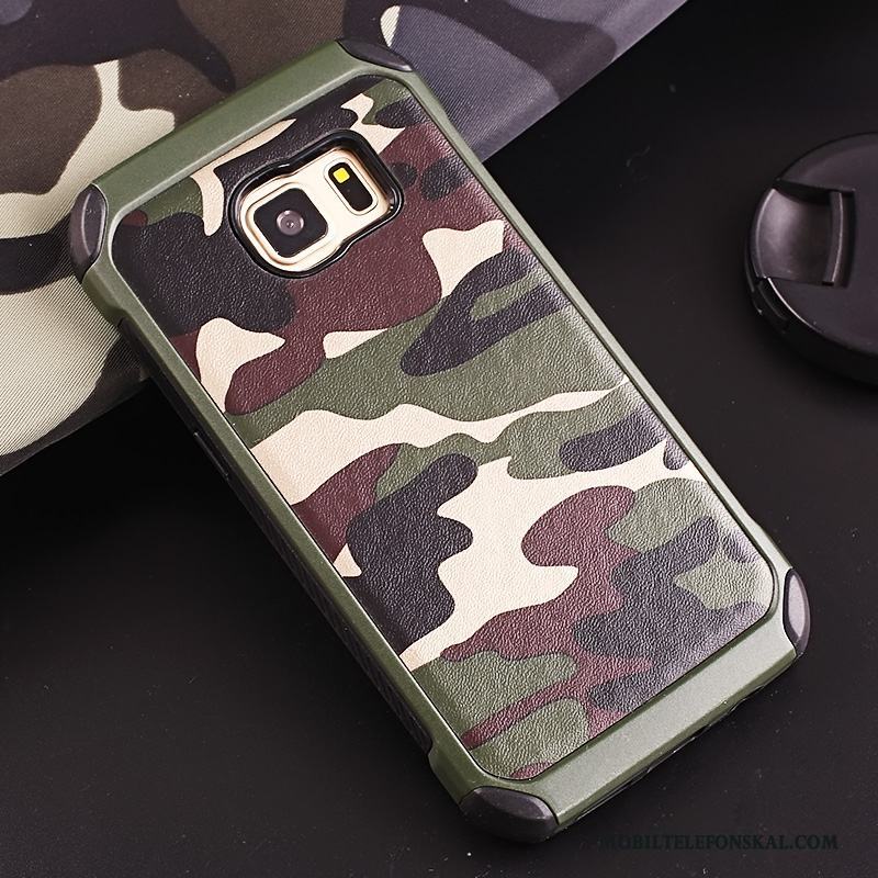Samsung Galaxy S7 Edge Skal Telefon Fallskydd Kamouflage Fodral Stjärna Support Silikon