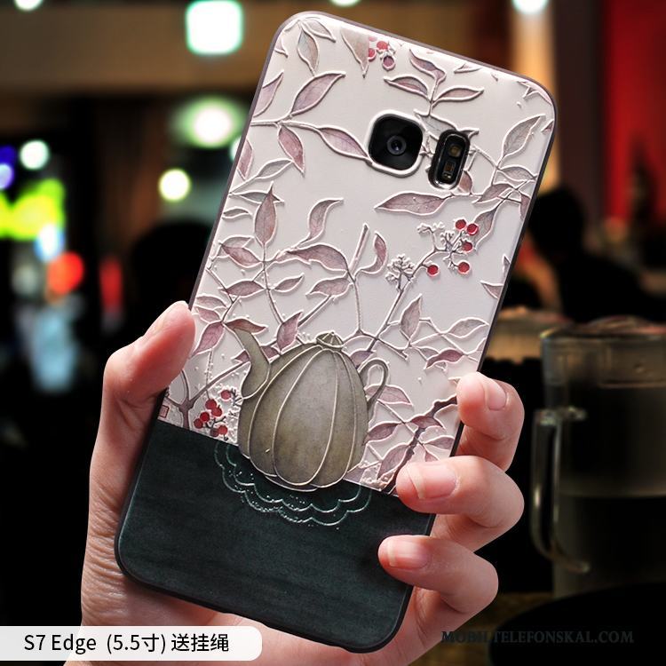 Samsung Galaxy S7 Edge Skal Telefon Silikon Stjärna Fallskydd Kinesisk Stil Kreativa Personlighet