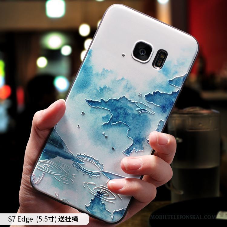 Samsung Galaxy S7 Edge Skal Telefon Silikon Stjärna Fallskydd Kinesisk Stil Kreativa Personlighet
