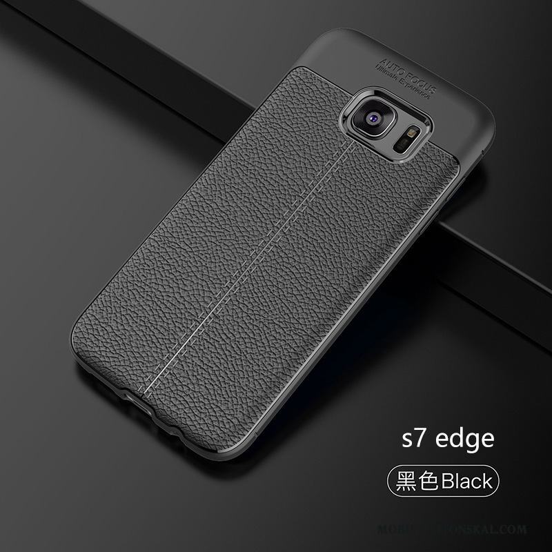 Samsung Galaxy S7 Edge Stjärna Enkel Fallskydd Skal Telefon Mörkblå Mjuk Ny
