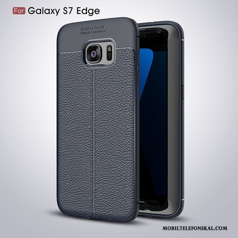Samsung Galaxy S7 Edge Stjärna Kreativa Mjuk Silikon Svart Skal Telefon All Inclusive