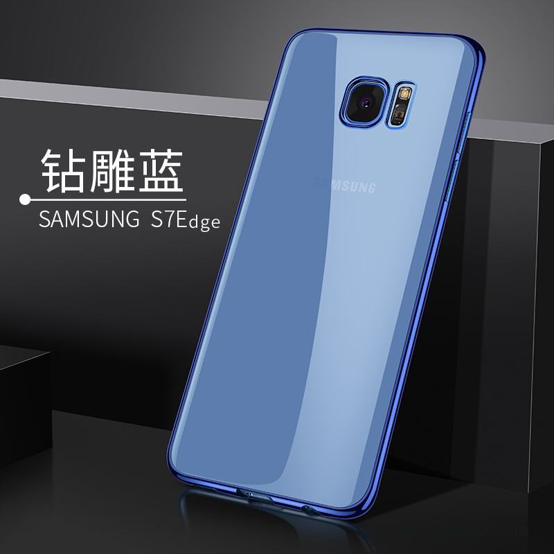 Samsung Galaxy S7 Edge Transparent Mjuk Fodral Trend Skal Stjärna Telefon