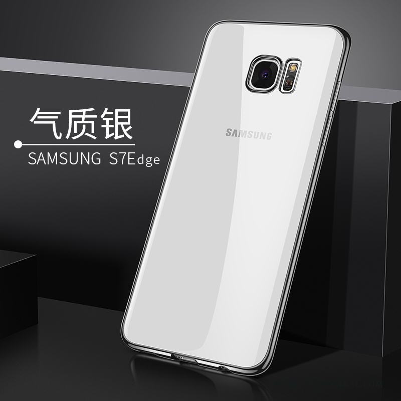 Samsung Galaxy S7 Edge Transparent Mjuk Fodral Trend Skal Stjärna Telefon