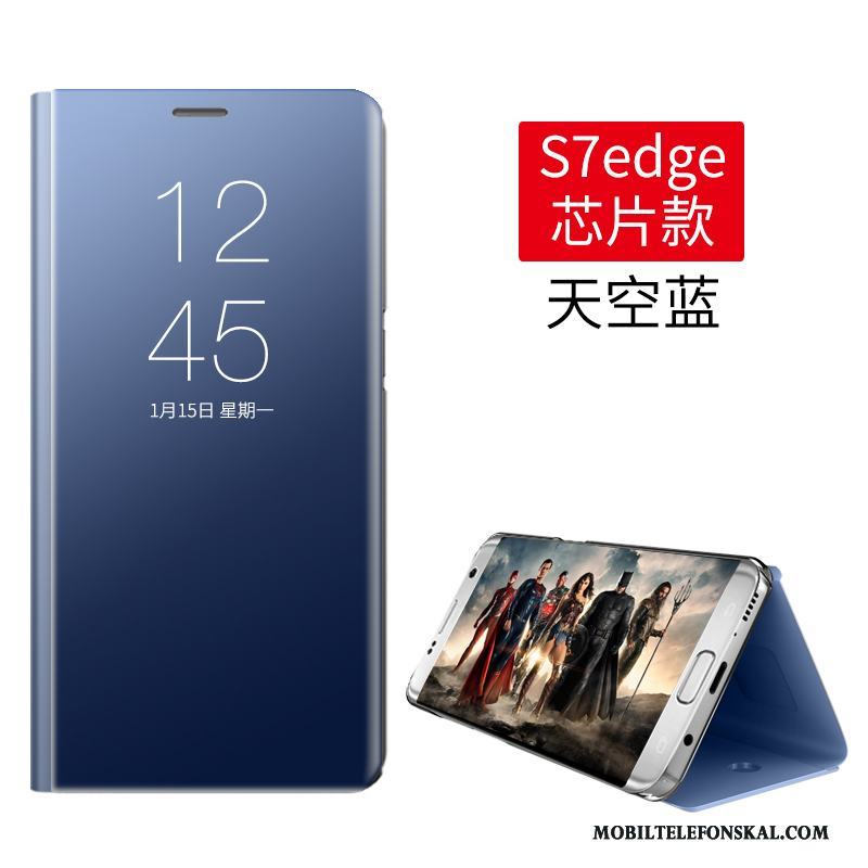 Samsung Galaxy S7 Edge Täcka Skydd Fallskydd Fodral Skal Telefon Läderfodral Stjärna