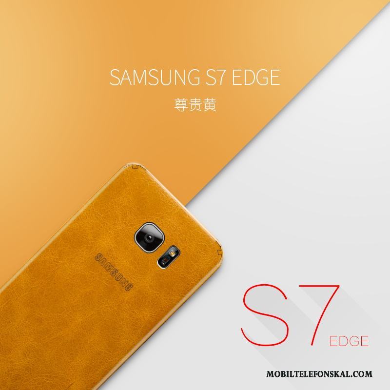 Samsung Galaxy S7 Edge Äkta Läder All Inclusive Skal Telefon Kreativa Fodral Skydd Stjärna