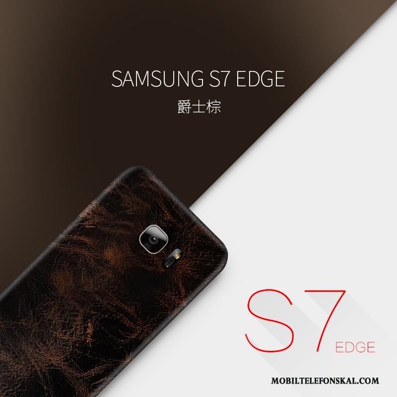 Samsung Galaxy S7 Edge Äkta Läder All Inclusive Skal Telefon Kreativa Fodral Skydd Stjärna