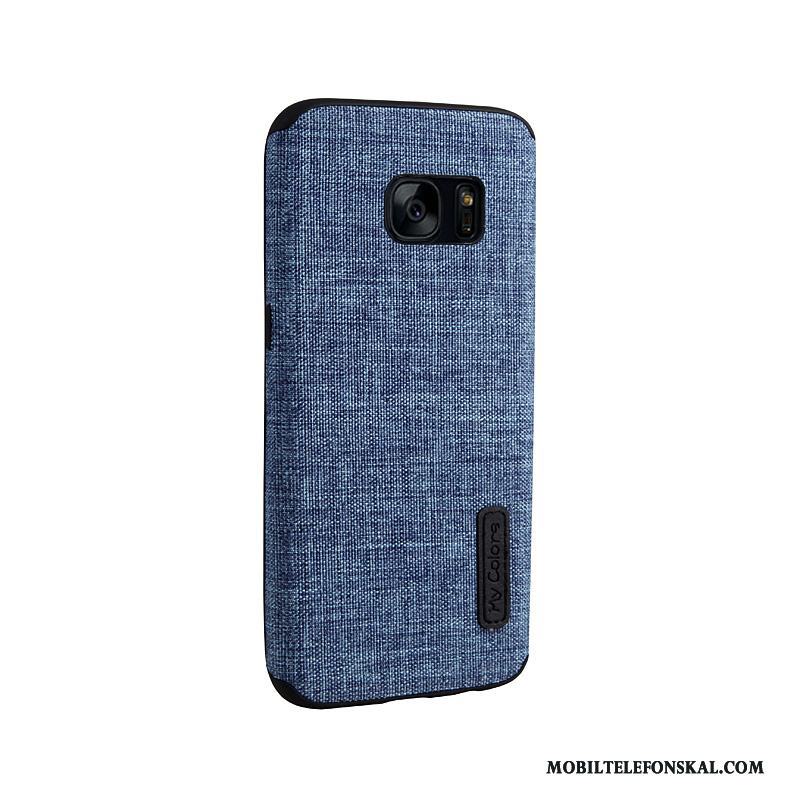 Samsung Galaxy S7 Fallskydd Mjuk Stjärna Business Skal Telefon Fodral Textil