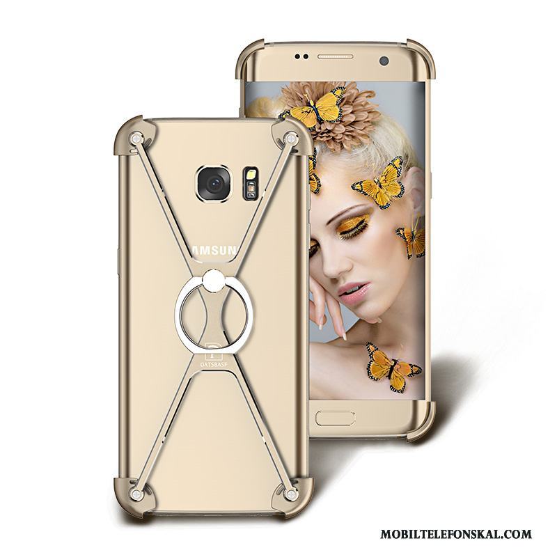 Samsung Galaxy S7 Ring Metall Skal Personlighet Fodral Svart Kreativa