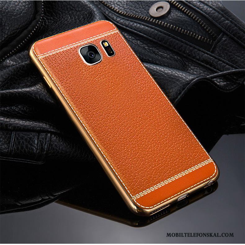 Samsung Galaxy S7 Silikon Fallskydd Röd Fodral Skal Stjärna Telefon