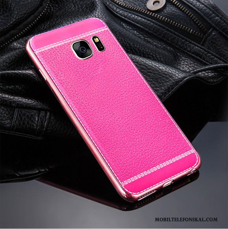 Samsung Galaxy S7 Silikon Fallskydd Röd Fodral Skal Stjärna Telefon