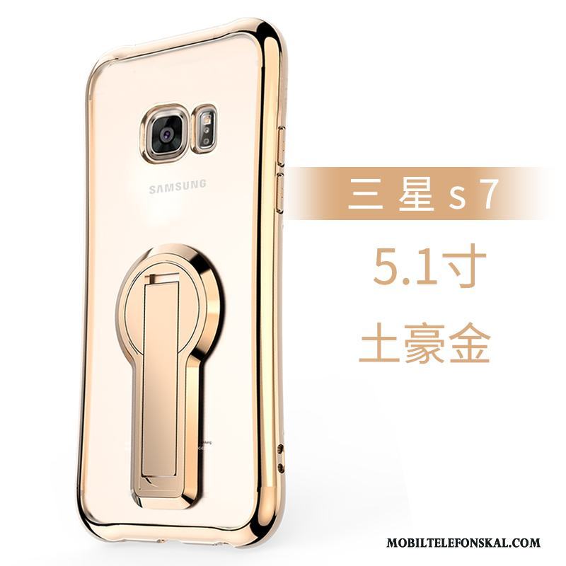 Samsung Galaxy S7 Silver Stjärna Silikon Fodral Fallskydd Skal Telefon Mobil Telefon