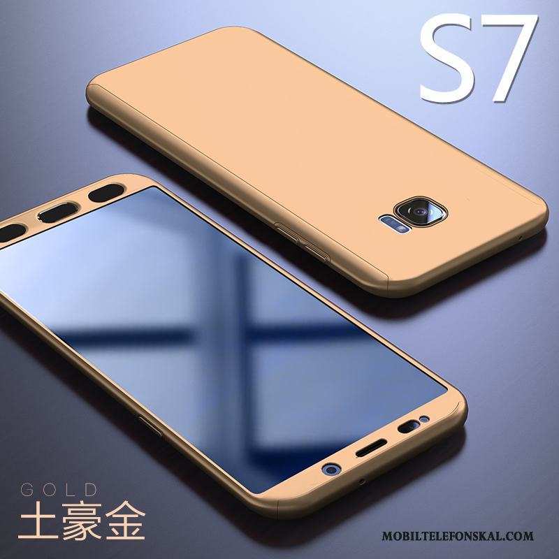 Samsung Galaxy S7 Skal All Inclusive Nubuck Stjärna Fallskydd Fodral Röd Kreativa