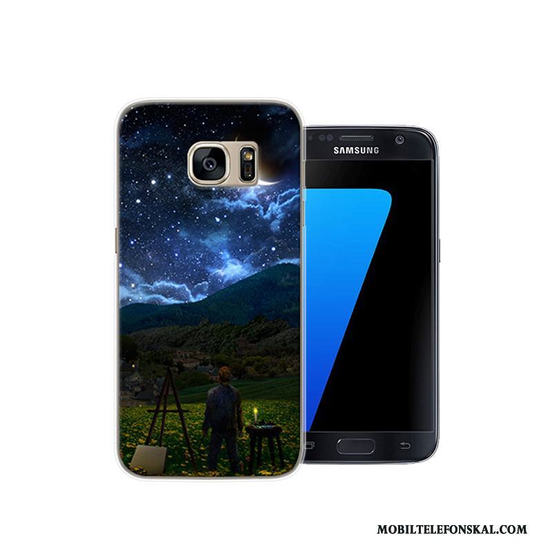 Samsung Galaxy S7 Skal Hård Telefon Svart Personlighet Stjärna Kreativa