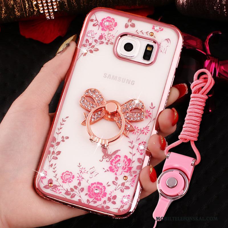 Samsung Galaxy S7 Skydd Fodral Hängande Nacke Rosa Fallskydd Stjärna Skal Telefon