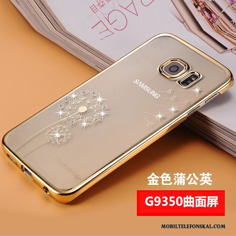 Samsung Galaxy S7 Skydd Skal Telefon Strass Purpur Fallskydd Slim Fodral