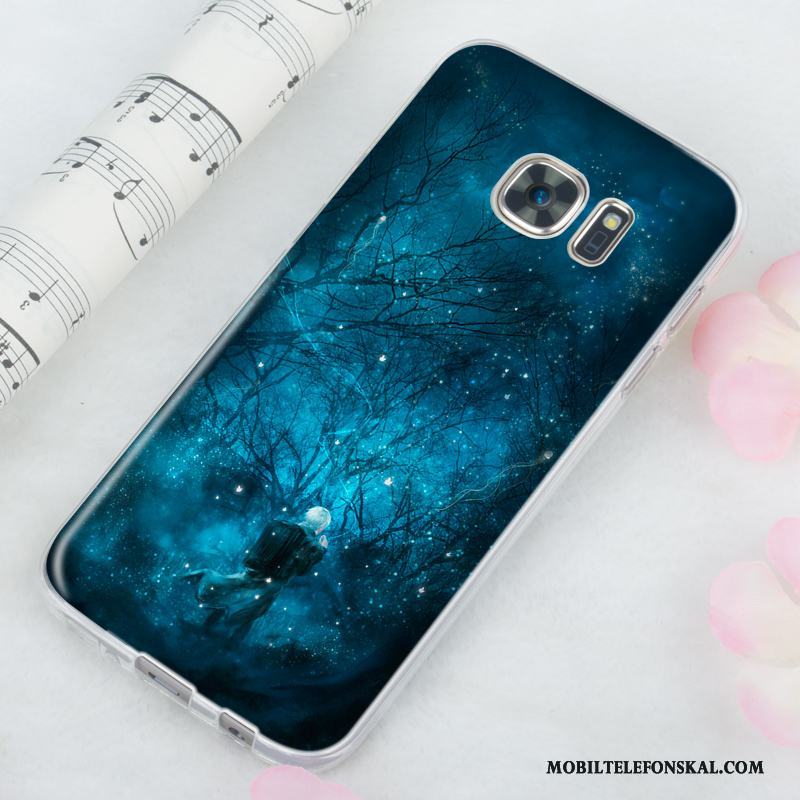 Samsung Galaxy S7 Skydd Tunn Skal Telefon Silikon Mjuk Fodral Ljusblå