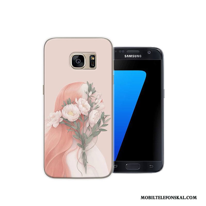 Samsung Galaxy S7 Stjärna Skal Telefon Personlighet Fallskydd Fodral Kreativa Rosa