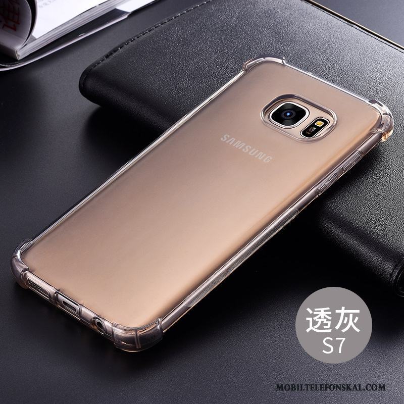 Samsung Galaxy S7 Trend Fallskydd Transparent Skal Telefon Fodral Stjärna Silikon