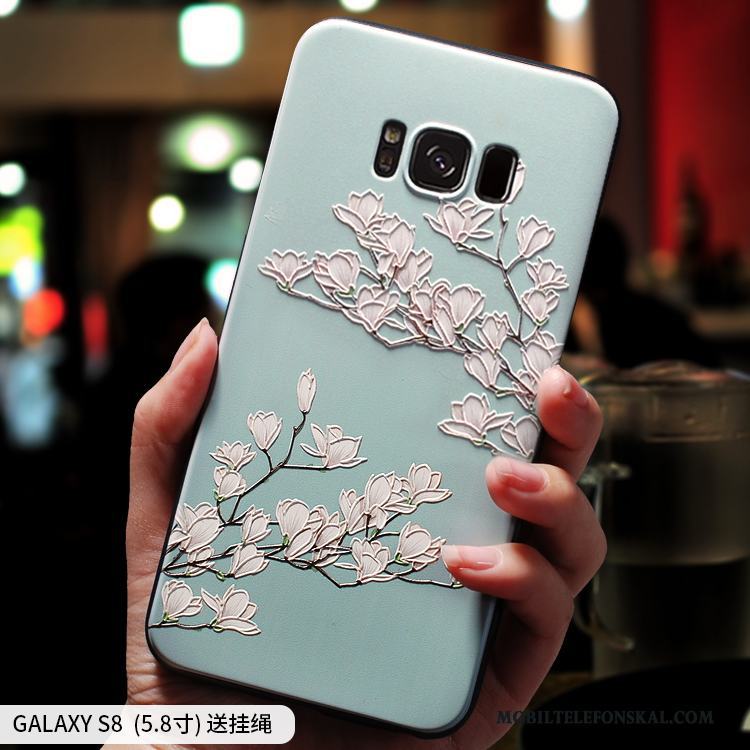 Samsung Galaxy S8+ All Inclusive Hängsmycken Skal Telefon Fallskydd Stjärna Ljusblå Silikon