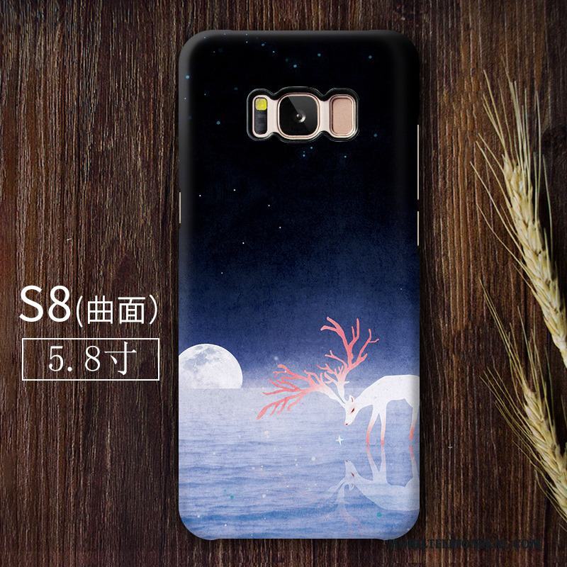 Samsung Galaxy S8 Blå Konst Fallskydd Mobil Telefon Trend Nubuck Skal Telefon