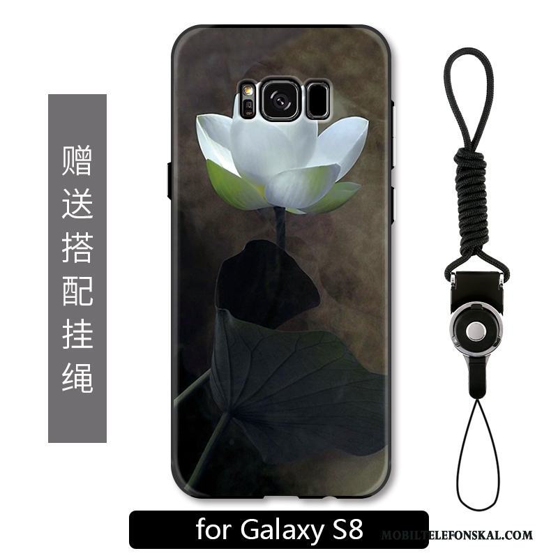 Samsung Galaxy S8 Fallskydd Fodral Skal Telefon Blommor Lyxiga Färg Stjärna