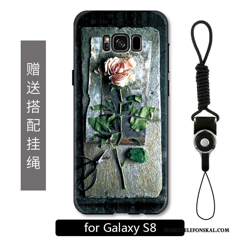 Samsung Galaxy S8 Fallskydd Fodral Skal Telefon Blommor Lyxiga Färg Stjärna