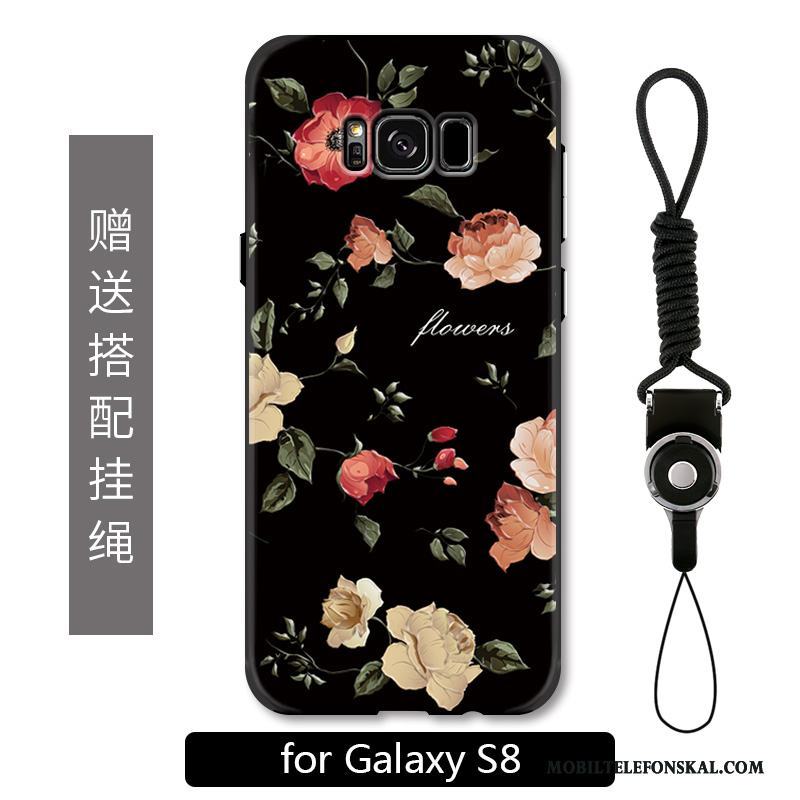 Samsung Galaxy S8 Fallskydd Fodral Skal Telefon Blommor Lyxiga Färg Stjärna