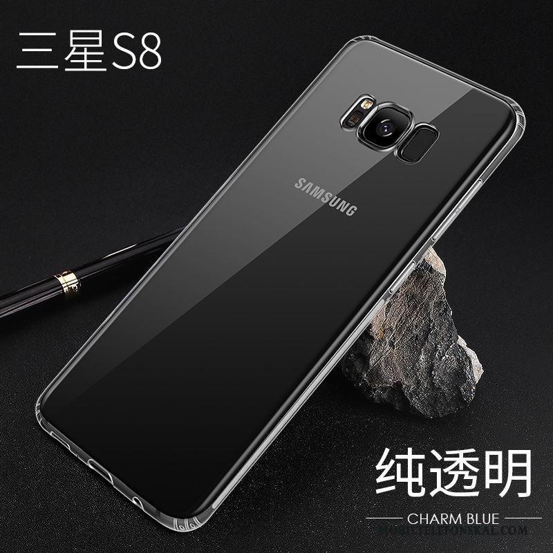 Samsung Galaxy S8 Fallskydd Skal Telefon Silikon All Inclusive Transparent Röd Mjuk