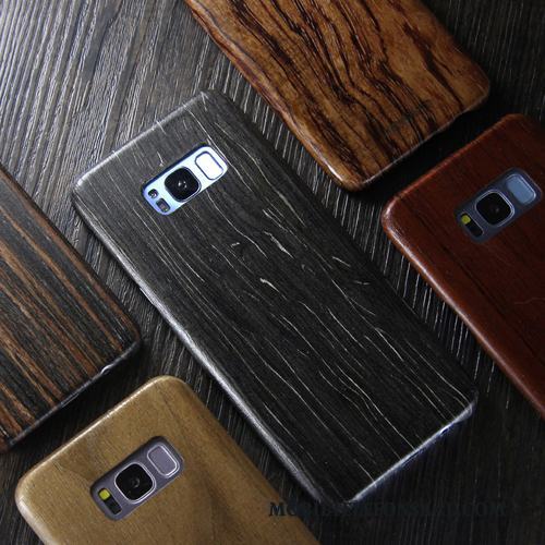 Samsung Galaxy S8 Fodral Trend Varumärke Massivt Trä Skal Telefon Skydd Slim Wood