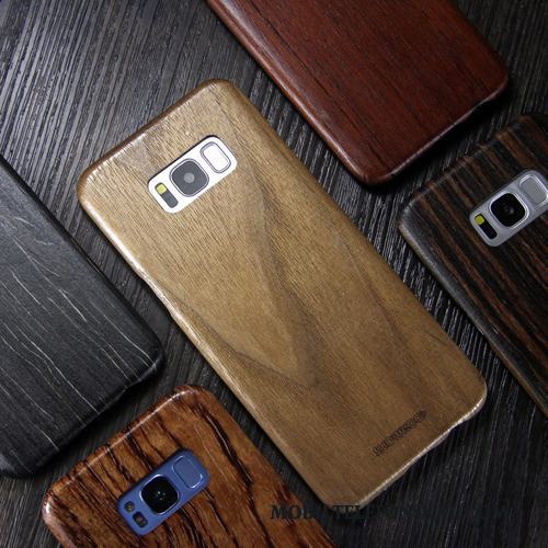 Samsung Galaxy S8 Fodral Trend Varumärke Massivt Trä Skal Telefon Skydd Slim Wood