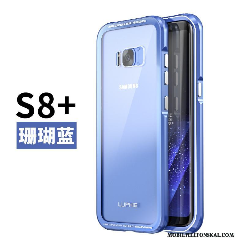 Samsung Galaxy S8+ Frame Mobil Telefon Skydd Stjärna Fodral Blå Skal