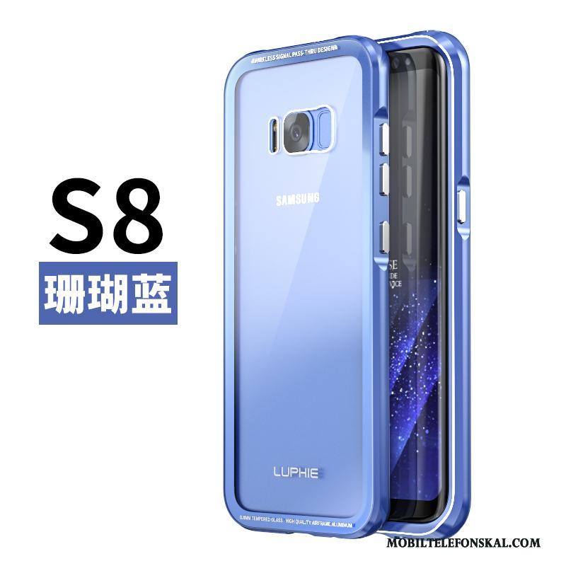 Samsung Galaxy S8 Frame Skal Telefon Skydd Stjärna Fodral Fallskydd Guld