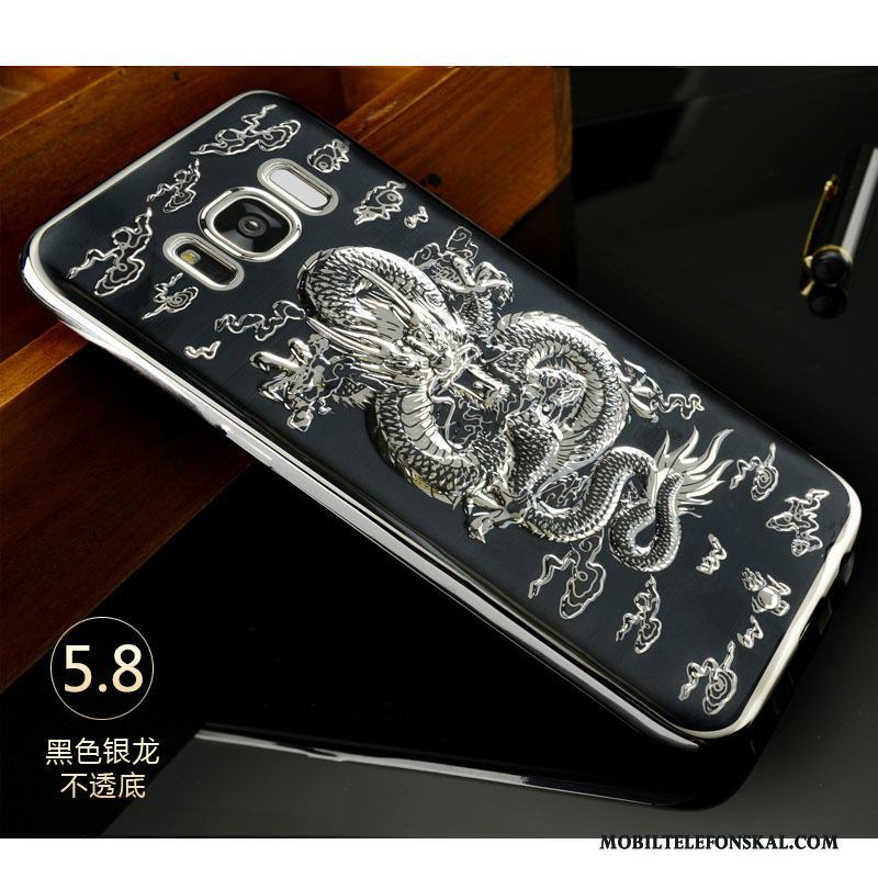 Samsung Galaxy S8+ Kinesisk Drake Stjärna Lättnad Skydd Skal Telefon Silikon Trend
