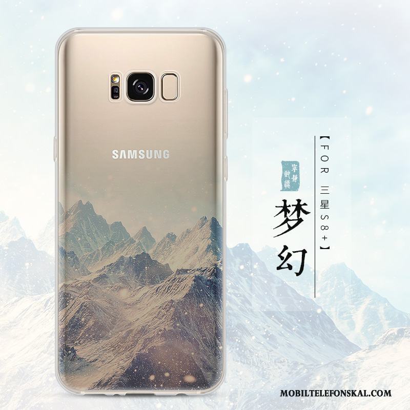 Samsung Galaxy S8+ Kreativa Fallskydd Fodral Blå Silikon Transparent Skal Telefon