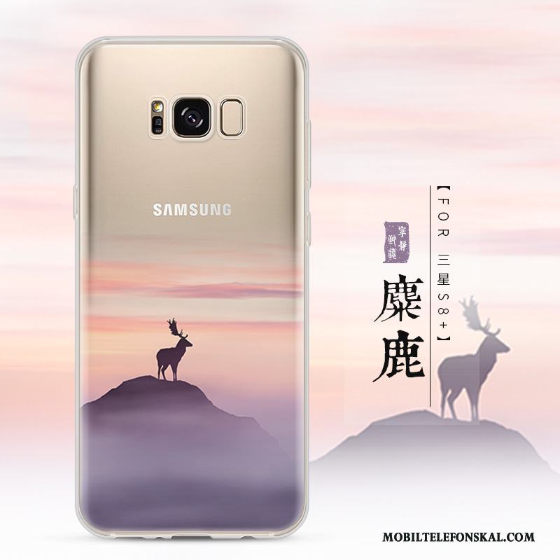 Samsung Galaxy S8+ Kreativa Fallskydd Fodral Blå Silikon Transparent Skal Telefon