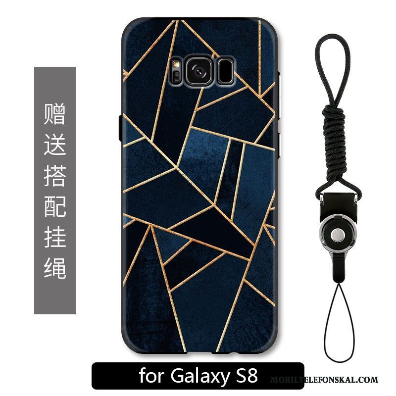 Samsung Galaxy S8 Lättnad Hängsmycken Skal Fallskydd Fodral Röd Stjärna