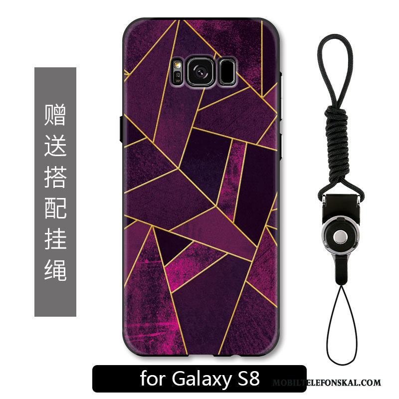 Samsung Galaxy S8 Lättnad Hängsmycken Skal Fallskydd Fodral Röd Stjärna