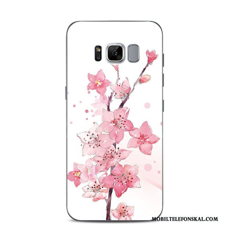 Samsung Galaxy S8+ Lättnad Persika Stjärna Support Mjuk Rosa Skal Telefon