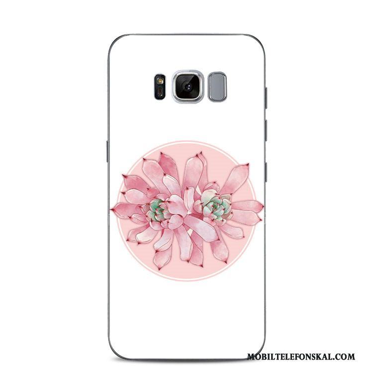 Samsung Galaxy S8+ Lättnad Persika Stjärna Support Mjuk Rosa Skal Telefon