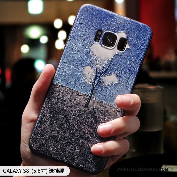 Samsung Galaxy S8+ Mjuk Skal Telefon Stjärna Kreativa Ljusblå Fallskydd Slim
