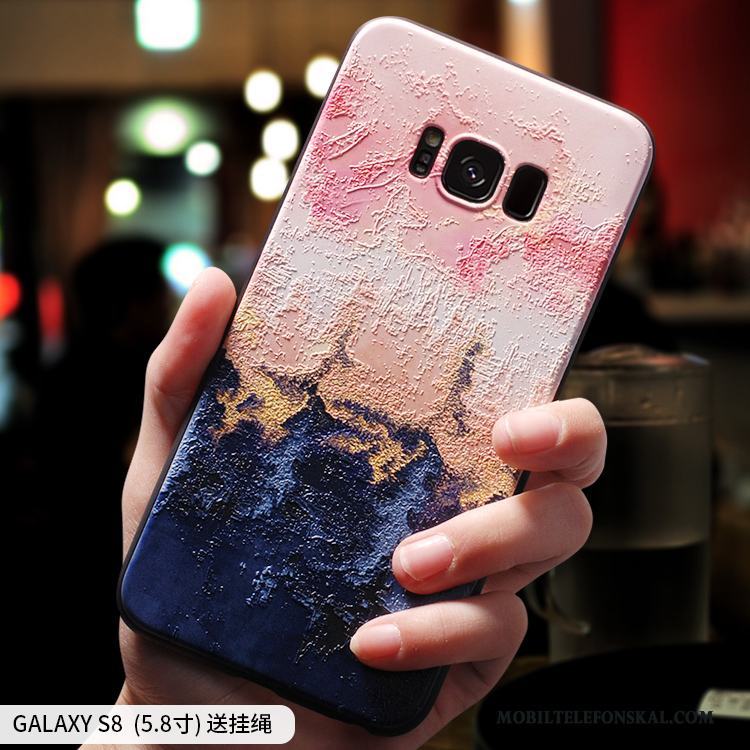 Samsung Galaxy S8+ Mjuk Skal Telefon Stjärna Kreativa Ljusblå Fallskydd Slim