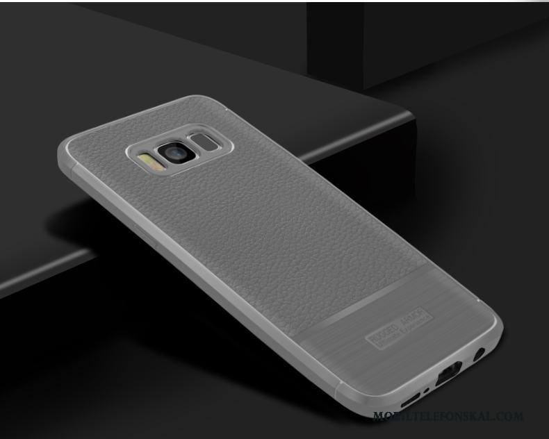 Samsung Galaxy S8+ Mönster Stjärna Skal Telefon Fodral Mjukt Läder Svart Fallskydd