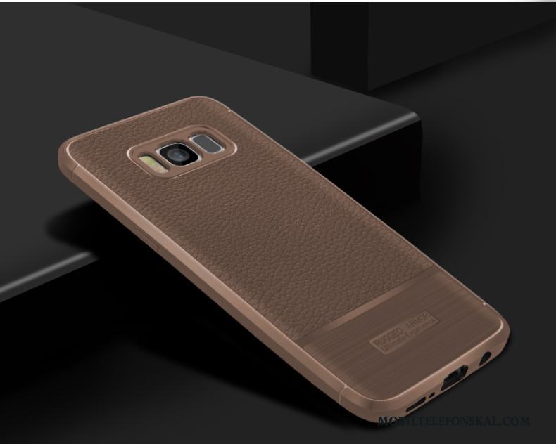 Samsung Galaxy S8+ Mönster Stjärna Skal Telefon Fodral Mjukt Läder Svart Fallskydd