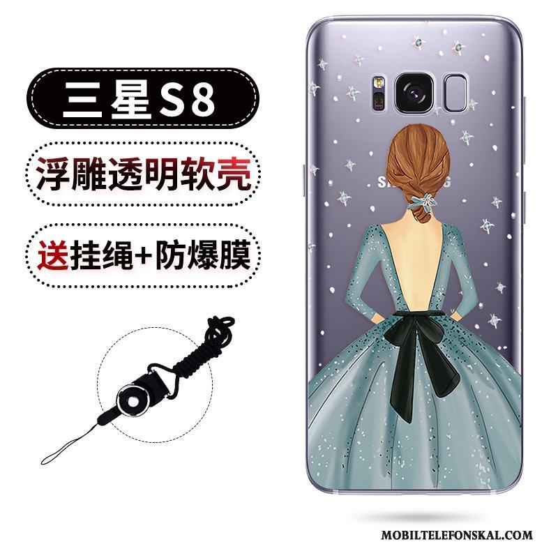 Samsung Galaxy S8 Silikon Lättnad Fallskydd Skal Telefon All Inclusive Vacker Rosa