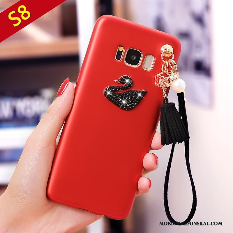 Samsung Galaxy S8 Silikon Skydd Svart Nubuck Fodral Skal Telefon All Inclusive