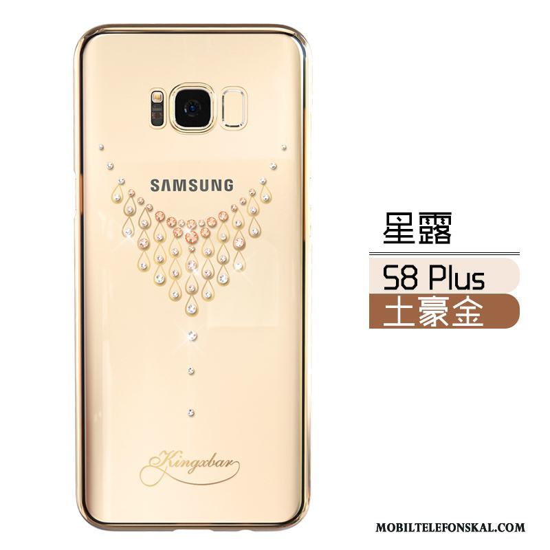 Samsung Galaxy S8+ Skal Fallskydd Strass Stjärna Lyxiga Transparent Fodral Guld